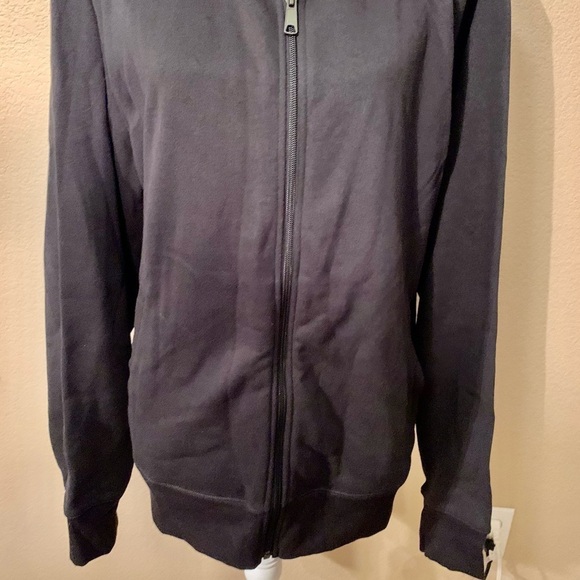 NWT Zip-Up Sweatshirt XL Black Amazon Essentials Long-Sleeve Side Pockets Cotton - Picture 4 of 16